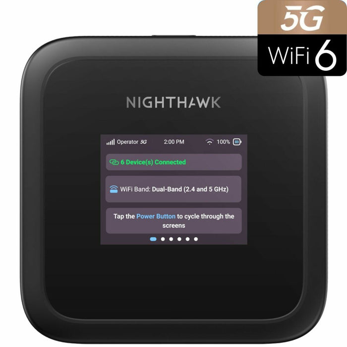 NETGEAR M3, Wi-Fi 6 (802.11ax), Dual-band (2.4 GHz / 5 GHz), Black, Portable router