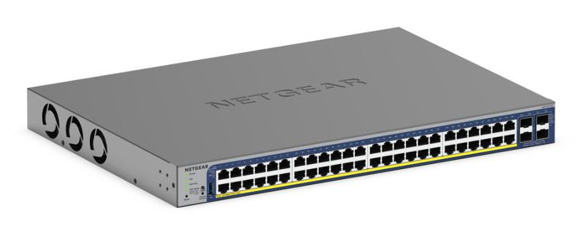 NETGEAR 52-Port PoE Gigabit/10G Stackable Smart Switch (GS752TXP), Managed, L2/L3/L4, 10G Ethernet (100/1000/10000), Full duplex, Power over Ethernet (PoE), Rack mounting