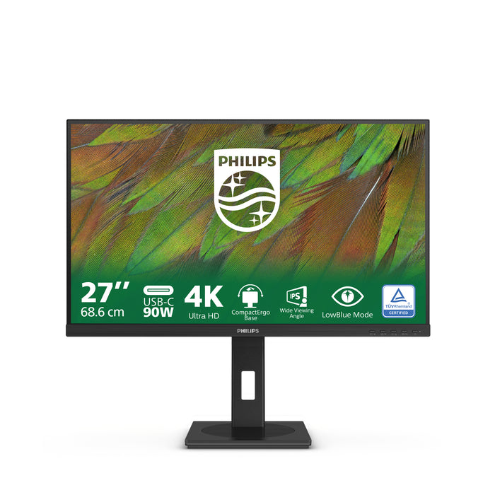 Philips 3000 series 27B1U3900/00, 68.6 cm (27"), 3840 x 2160 pixels, 4K Ultra HD, LCD, 4 ms, Black