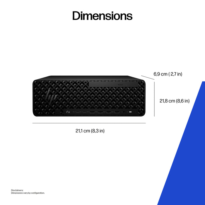 HP Z2 SFF G1i, Intel Core Ultra 7, 265K, 32 GB, DDR5-SDRAM, 1 TB, Windows 11 Pro