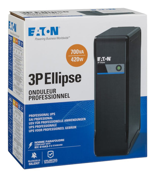 Eaton 3P700I, Standby (Offline), 0.7 kVA, 420 W, Stepwise, 161 V, 284 V