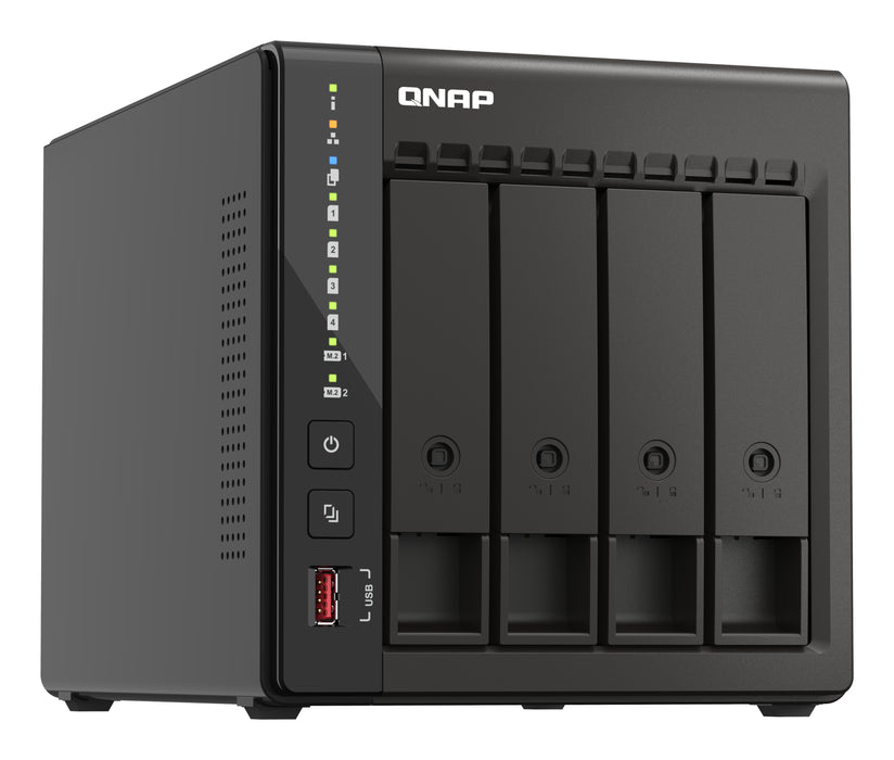 QNAP TS-453E, NAS, Tower, Intel® Celeron®, J6412, 8 GB, 0 TB