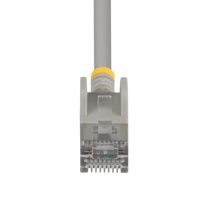 StarTech.com 80cm Gray Ultra Slim Cat6A Ethernet Cable, Snagless, FTP, Pure Bare Copper Wire, 34AWG Slim RJ45 Network Patch Cord, Individually Tested, 0.8 m, Cat6a, U/FTP (STP), RJ-45, RJ-45, Grey