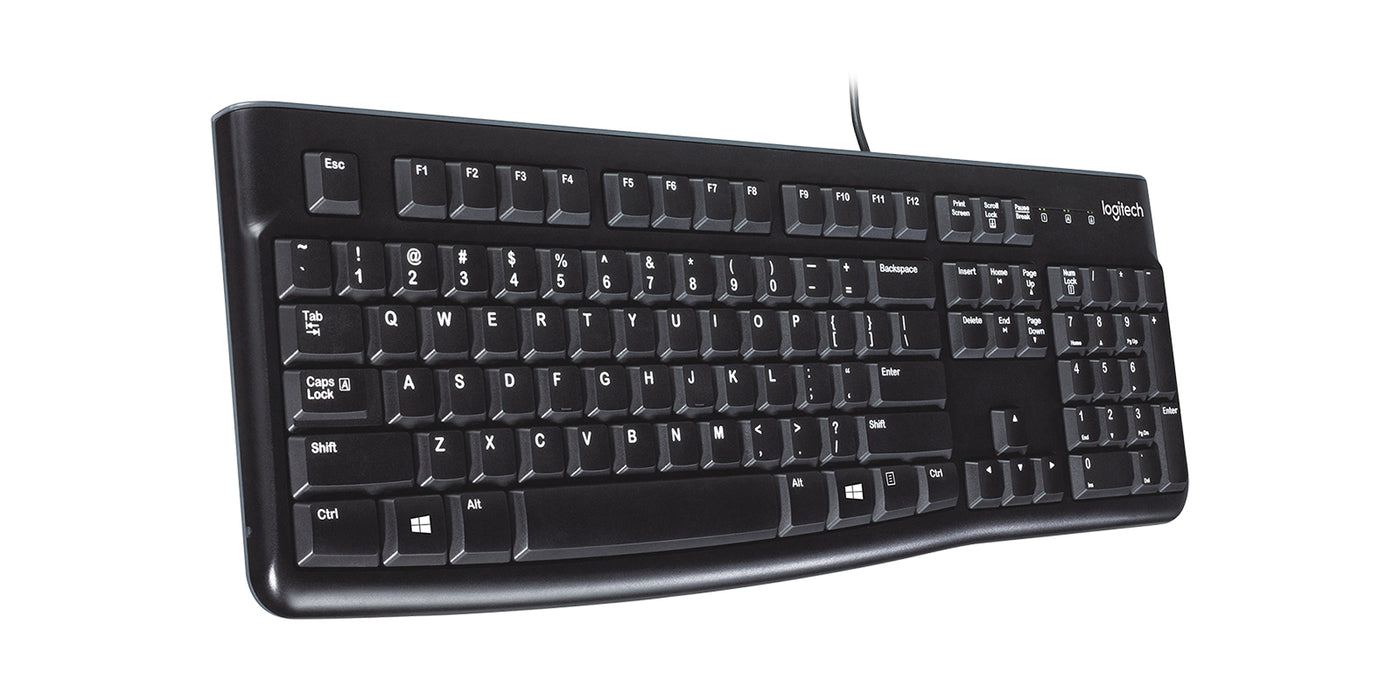 Logitech Keyboard K120 for Business, Wired, USB, QWERTY, Black