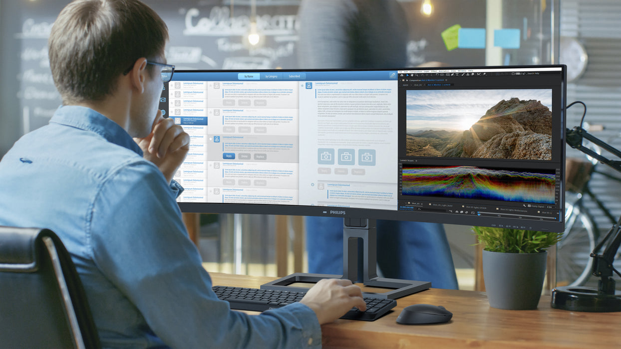 Philips 6000 series 45B1U6900C/00, 113 cm (44.5"), 5120 x 1440 pixels, UltraWide Dual Quad HD, LED, 4 ms, Black