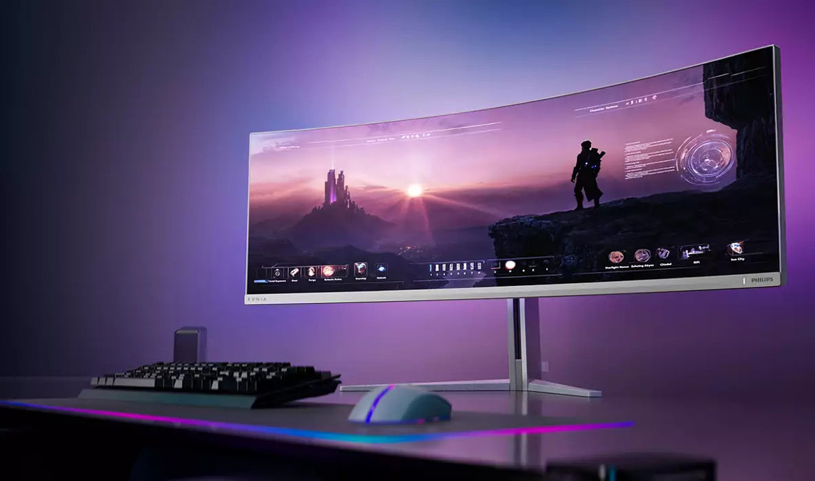 Philips Evnia 8000 49M2C8900/00, 124.2 cm (48.9"), 5120 x 1440 pixels, Dual QHD, QD-OLED, 0.03 ms, White