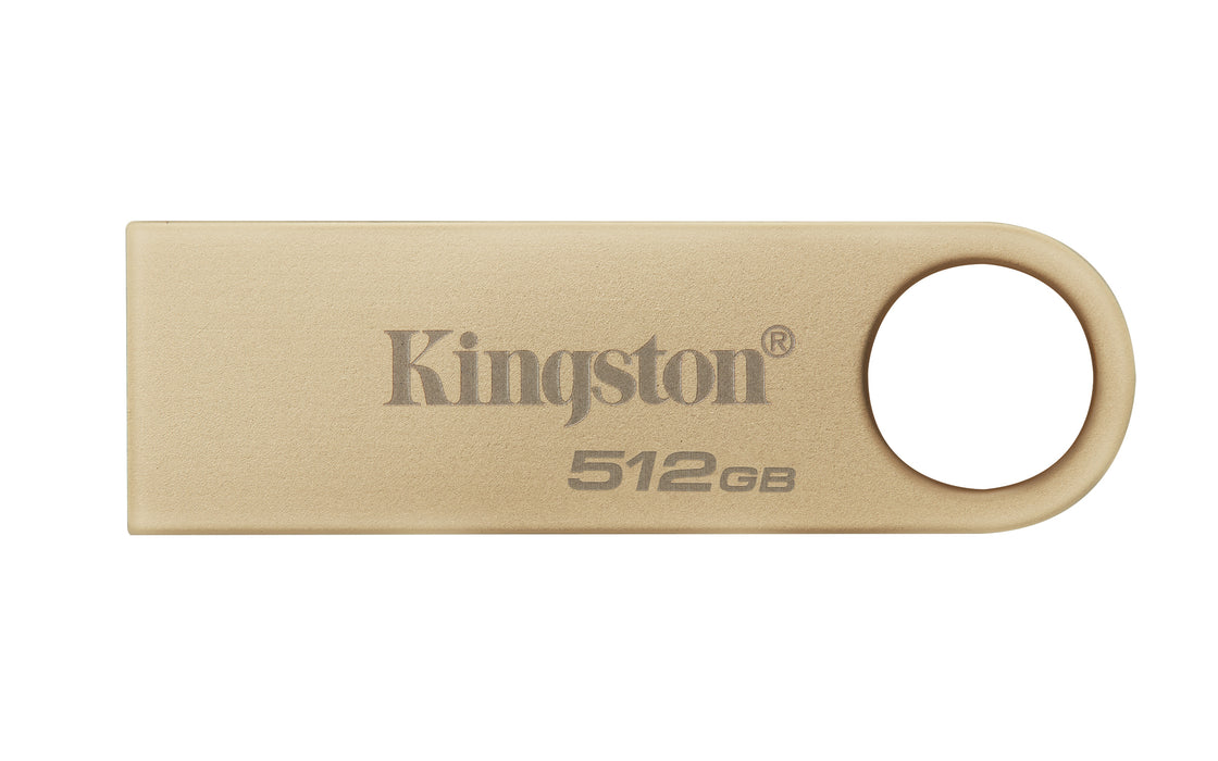 Kingston Technology DataTraveler 512GB 220MB/s Metal USB 3.2 Gen 1 SE9 G3, 512 GB, USB Type-A, 3.2 Gen 1 (3.1 Gen 1), 220 MB/s, Capless, Gold