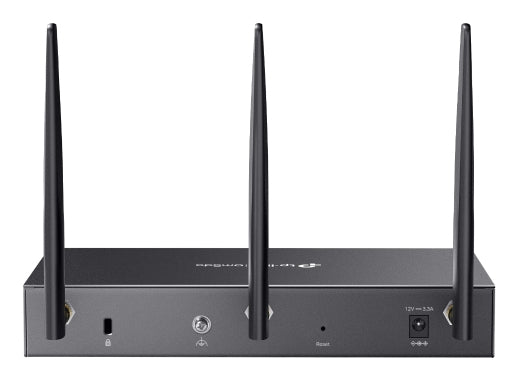 TP-Link Omada AX3000, Dual-band (2.4 GHz / 5 GHz), Ethernet LAN, ADSL, ADSL2, Black, Tabletop router