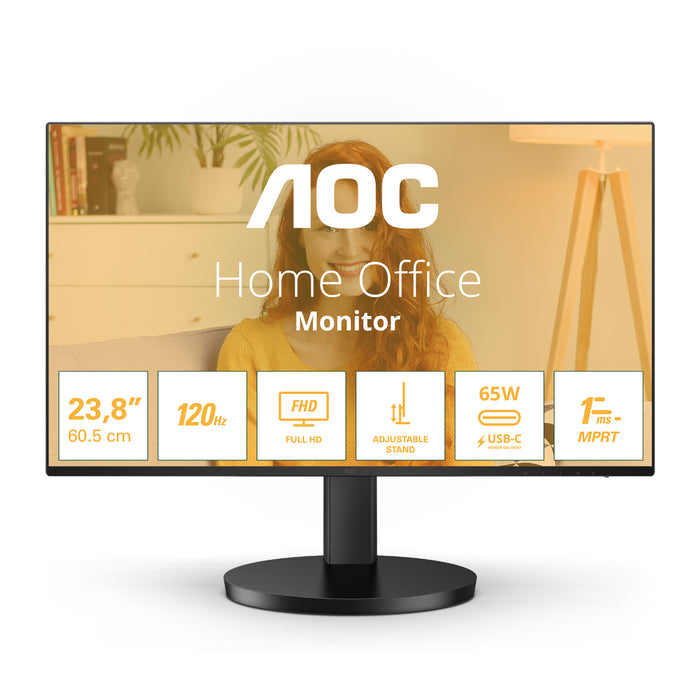 AOC B3 27B3CF2, 68.6 cm (27"), 1920 x 1080 pixels, Full HD, LED, 4 ms, Black