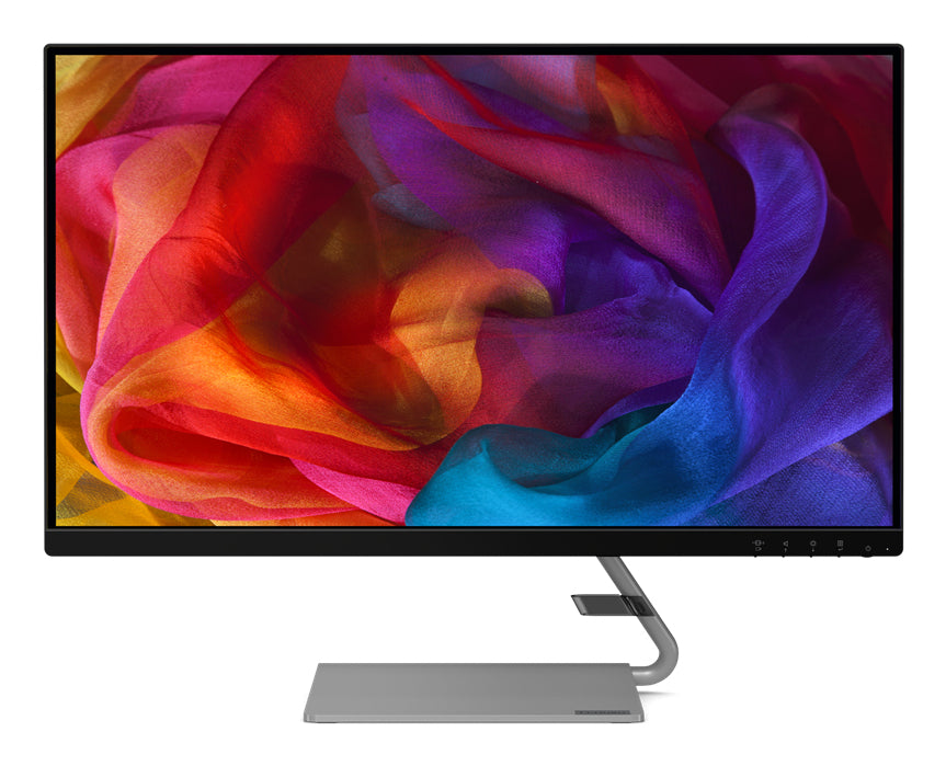 Lenovo Q27Q-1L, 68.6 cm (27"), 2560 x 1440 pixels, 2K Ultra HD, LED, 6 ms, Black, Grey