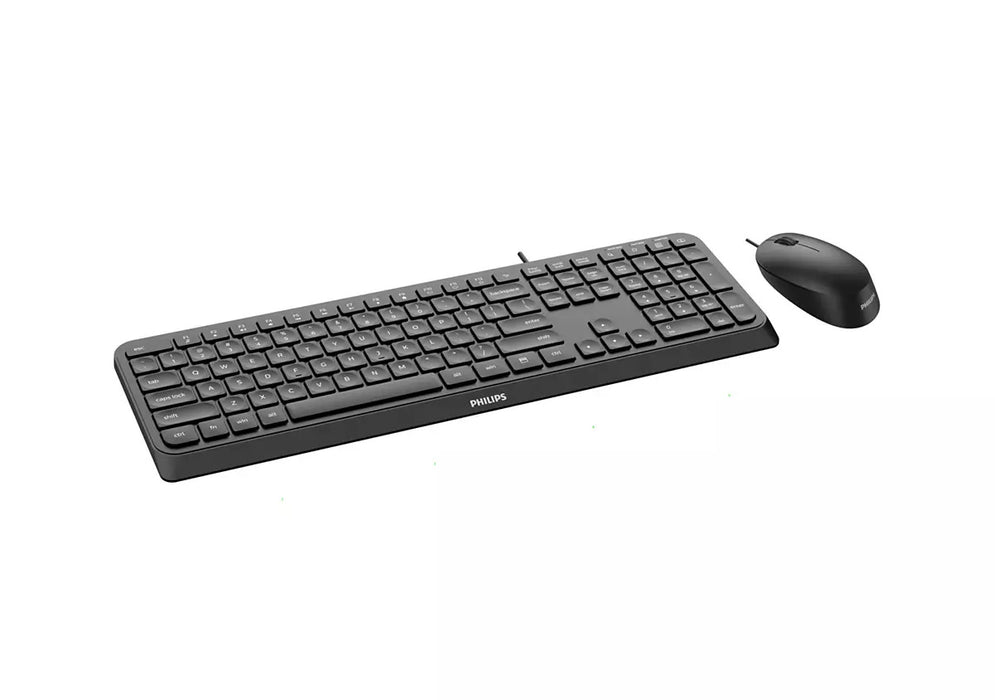Philips 2000 series SPT6207B/40, Full-size (100%), Wired, USB, QWERTY, Black, Mouse included