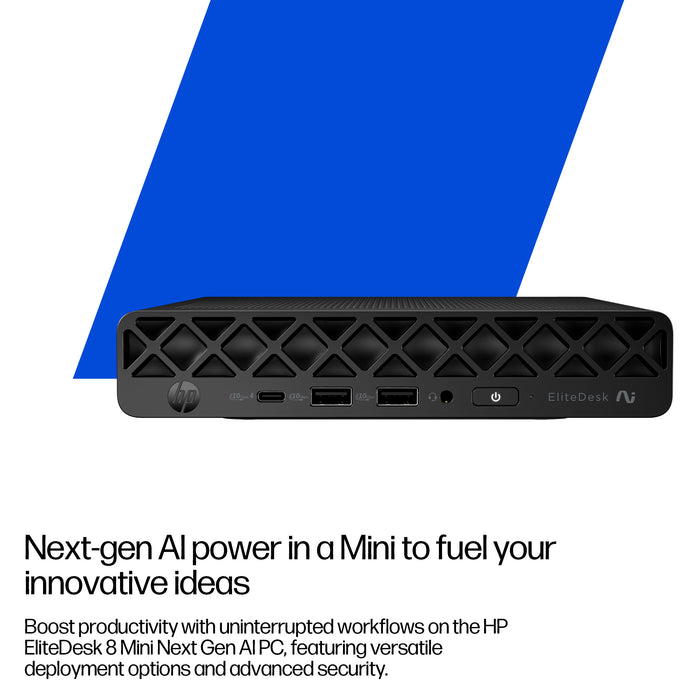 HP EliteDesk 8 Mini G1a AI, 2 GHz, AMD Ryzen™ AI 7, 350, 32 GB, 1 TB, Windows 11 Pro