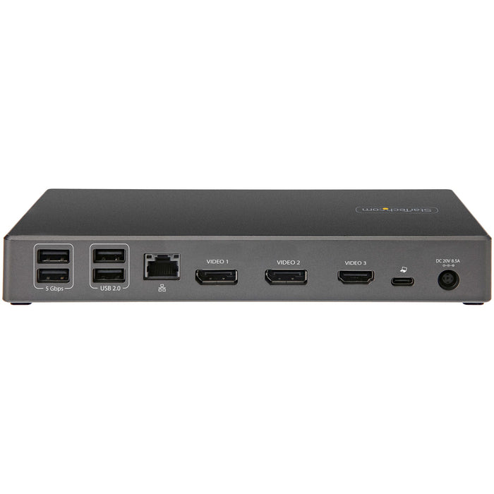 StarTech USB C Dock - Triple 4K Monitor USB Type-C Docking Station - 100W Power Delivery - DP 1.4 Alt Mode & DSC, 2x DisplayPort 1.4/HDMI 2.0 - 6xUSB (2x 10Gbps) - Windows/Chrome (DK31C2DHSPDUE)
