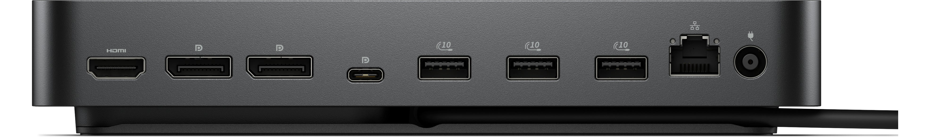 DELL Pro SD25, Wired, USB 3.2 Gen 2 (3.1 Gen 2) Type-C, 130 W, 2500 Mbit/s, Black, 6K Ultra HD