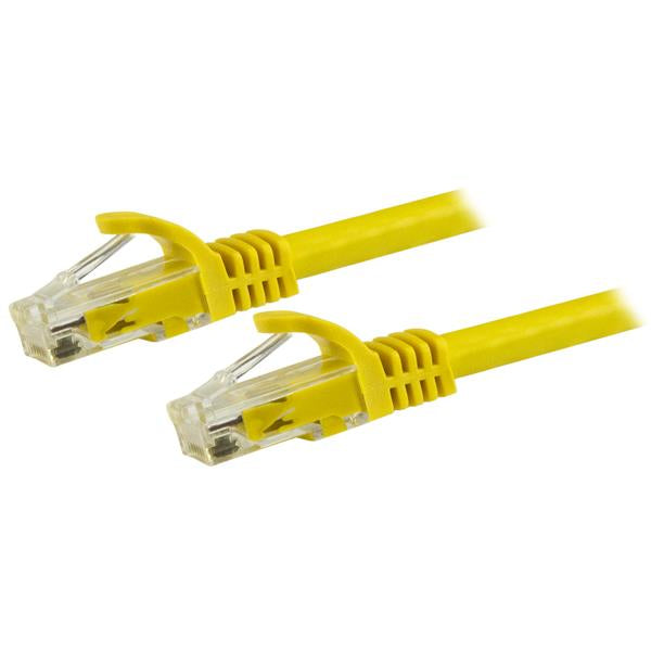 StarTech.com 1.5m CAT6 Ethernet Cable - Yellow CAT 6 Gigabit Ethernet Wire -250MHz 100W PoE RJ45 UTP Network/Patch Cord Snagless w/Strain Relief Individually Tested, 1.5 m, Cat6, U/UTP (UTP), RJ-45, RJ-45, Yellow