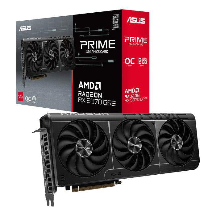 ASUS Prime -RX9070GRE-O12G, Radeon RX 9070 GRE, 12 GB, GDDR6, 192 bit, 7680 x 4320 pixels, PCI Express 5.0