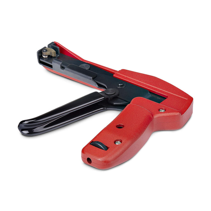StarTech.com Nylon Cable Tie Gun, Zip Tie Cable Installation and Cutter Tool, Zip Tie Tensioning/Tightener, Works with Nylon Zip Ties 2.4mm to 4.8mm, TAA Compliant, Nylon, Red, 2.4 - 4.8 mm, Aluminium, Steel, 127 mm, 156 mm