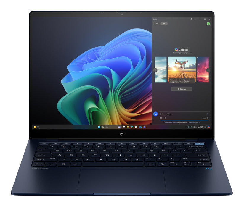HP EliteBook Ultra G1q AI PC, Snapdragon, 35.6 cm (14"), 2240 x 1400 pixels, 16 GB, 512 GB, Windows 11 Pro
