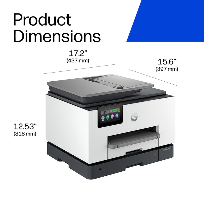 HP OfficeJet Pro 9135 Wireless All-in-One Color Printer, Two-sided printing; Copier, Scanner, Thermal inkjet, Colour printing, 4800 x 1200 DPI, A4, Direct printing, Grey