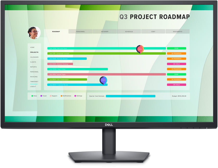 DELL E Series 27 Monitor – E2723HN, 68.6 cm (27"), 1920 x 1080 pixels, Full HD, LCD, 8 ms, Black