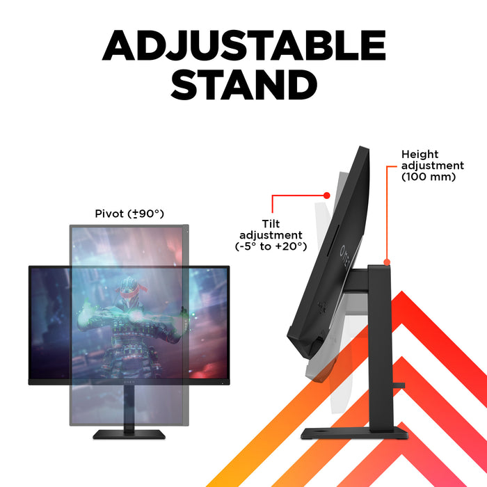 OMEN by HP OMEN by 27 inch UHD 144Hz Gaming Monitor - OMEN 27k, 68.6 cm (27"), 3840 x 2160 pixels, 4K Ultra HD, LCD, 1 ms, Black