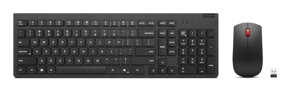 Lenovo 4X31R64490, Wireless, RF Wireless, Scissor key switch, QWERTY, Black, Mouse included