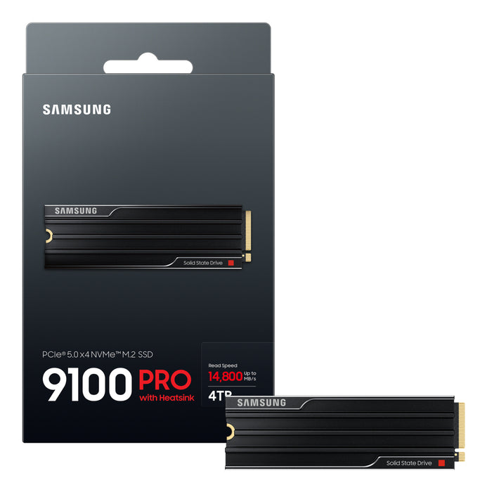 Samsung 9100 PRO Heatsink PCIe® 5.0 NVMe™ M.2 SSD - 4 TB, 4 TB, M.2, 14800 MB/s