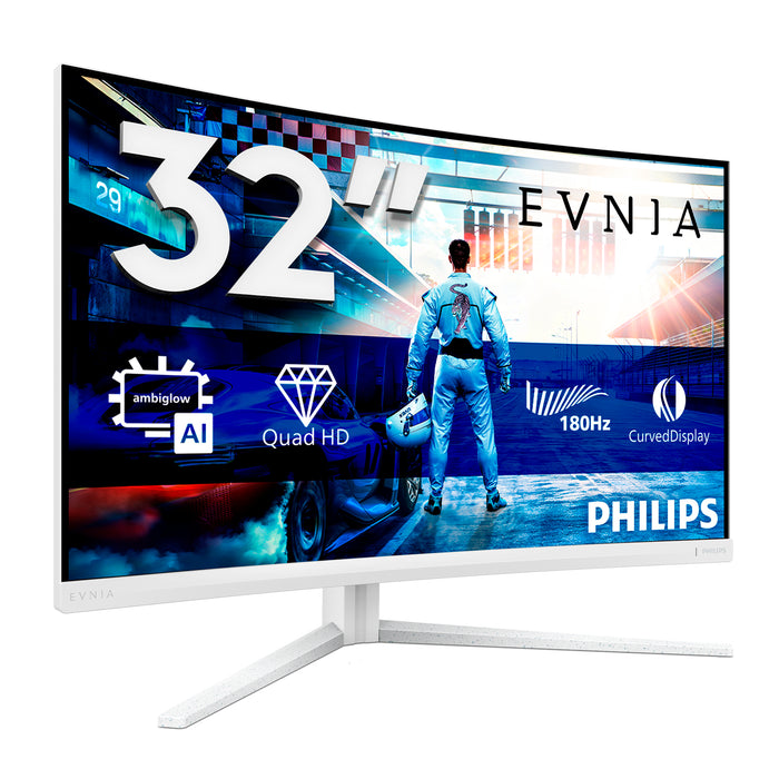 Philips Evnia 5000 32M2C5501/00, 80 cm (31.5"), 2560 x 1440 pixels, Quad HD, LCD, 1 ms, White
