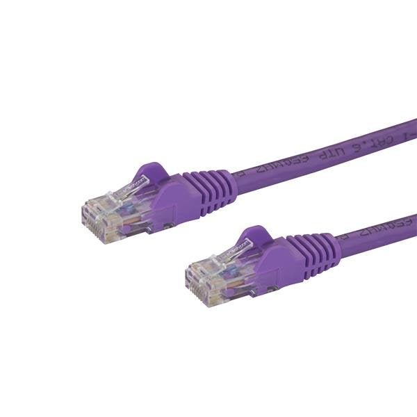 StarTech.com 50cm CAT6 Ethernet Cable - Purple CAT 6 Gigabit Ethernet Wire -250MHz 100W PoE RJ45 UTP Network/Patch Cord Snagless w/Strain Relief Individually Tested, 0.5 m, Cat6, U/UTP (UTP), RJ-45, RJ-45, Purple