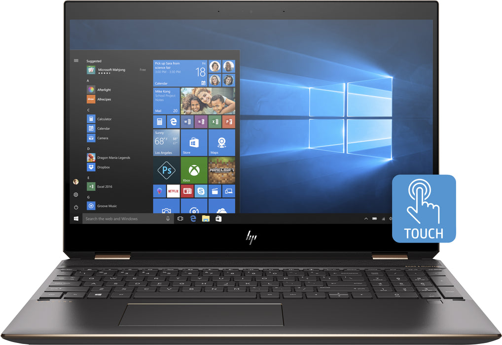 HP Spectre x360 15-df1010na, Intel® Core™ i7, 2.6 GHz, 39.6 cm (15.6"), 3840 x 2160 pixels, 16 GB, 1 TB