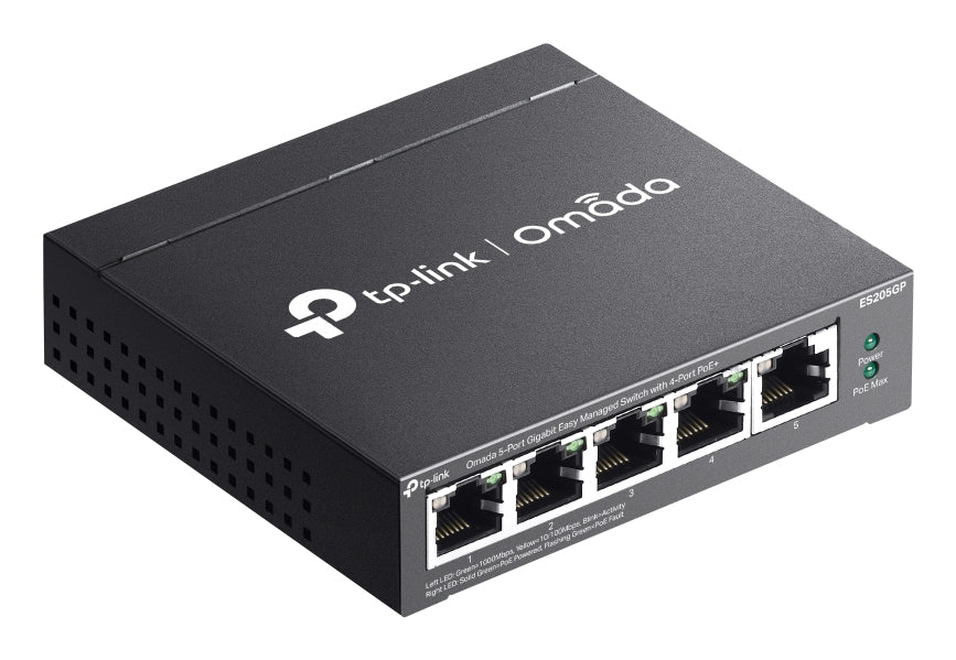 TP-Link Omada 5-Port Gigabit Easy Managed Switch with 4-Port PoE+, Managed, Gigabit Ethernet (10/100/1000), Power over Ethernet (PoE), Wall mountable