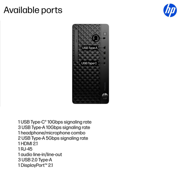 HP ProDesk 4 Tower G1i Wolf Pro Security Edition, Intel Core Ultra 5, 235, 16 GB, DDR5-SDRAM, 512 GB, Windows 11 Pro
