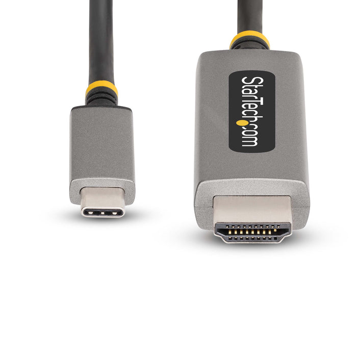 StarTech 3ft (1m) USB-C to HDMI Adapter Cable, 8K 60Hz, 4K 144Hz, HDR10, USB Type-C to HDMI 2.1 Video Converter Cable, USB-C DP Alt Mode/USB4/Thunderbolt 3/4 Compatible (134B-USBC-HDMI211M)