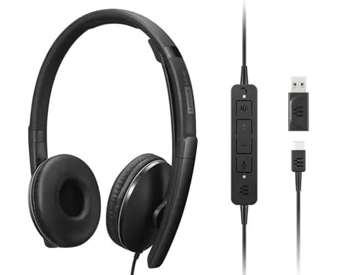 Lenovo 4XD1M45627, Wired, 20 - 20000 Hz, 148 g, Headset, Black