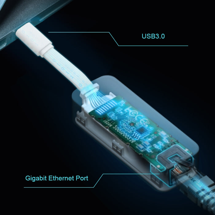 TP-Link USB Type-C to RJ45 Gigabit Ethernet Network Adapter, Wired, USB, Ethernet, 1000 Mbit/s, White