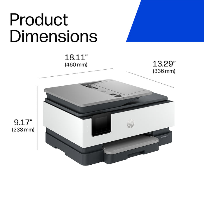 HP OfficeJet Pro Wireless Color Printer, Instant Ink; Two-sided printing, Thermal inkjet, Colour printing, 4800 x 1200 DPI, A4, Direct printing, Grey