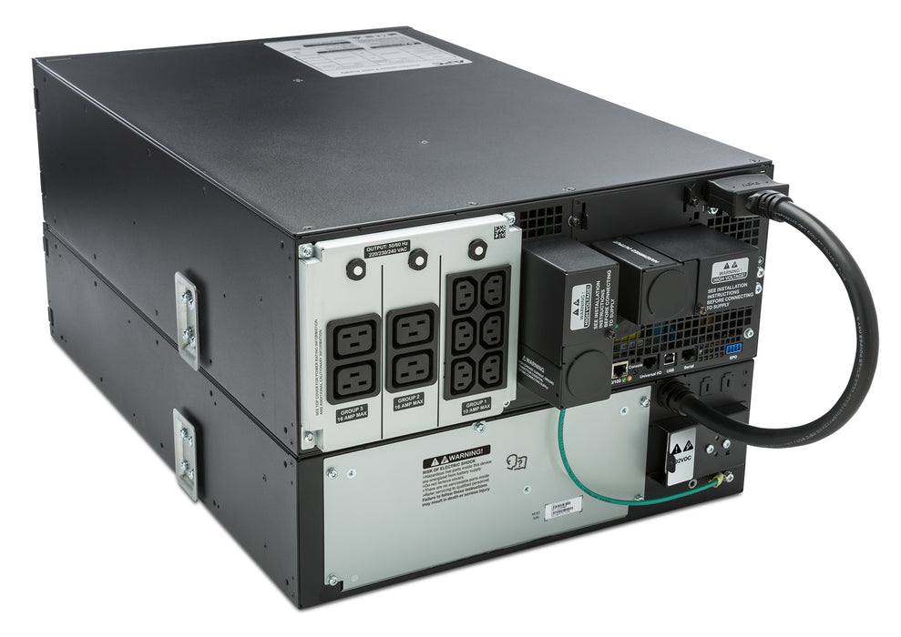 APC Smart-UPS On-Line SRT6KRMXLI - 6kW/VA, 6x C13 + 4x C19 + hardwire 1 phase output, rack mountable, Embedded NMC, Double-conversion (Online), 6 kVA, 6000 W, Sine, 100 V, 275 V