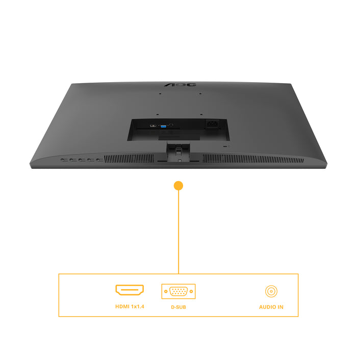 AOC 24B3HA2, 60.5 cm (23.8"), 1920 x 1080 pixels, Full HD, LED, 4 ms, Black