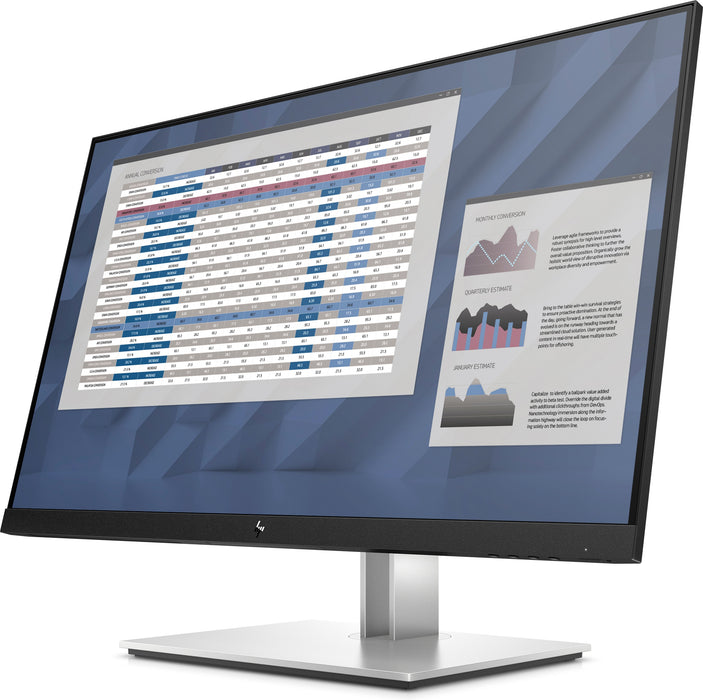 HP E-Series E27 G4, 68.6 cm (27"), 1920 x 1080 pixels, Full HD, LED, 5 ms, Black