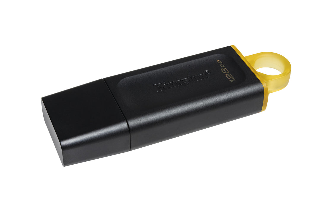 Kingston Technology DataTraveler Exodia - USB 3.2 Flash Drive, 128 GB, USB Type-A, 3.2 Gen 1 (3.1 Gen 1), Cap, 11 g, Black, Yellow