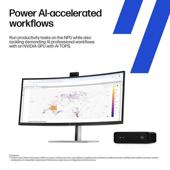 HP Z2 Mini G1i, Intel Core Ultra 9, 285K, 64 GB, DDR5-SDRAM, 1 TB, Windows 11 Pro