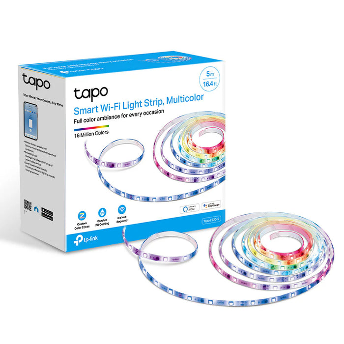 TP-Link Tapo Smart Wi-Fi Light Strip, Multicolor, Smart strip light, Wi-Fi, White, 802.11b, 802.11g, Wi-Fi 4 (802.11n), LED, Multi