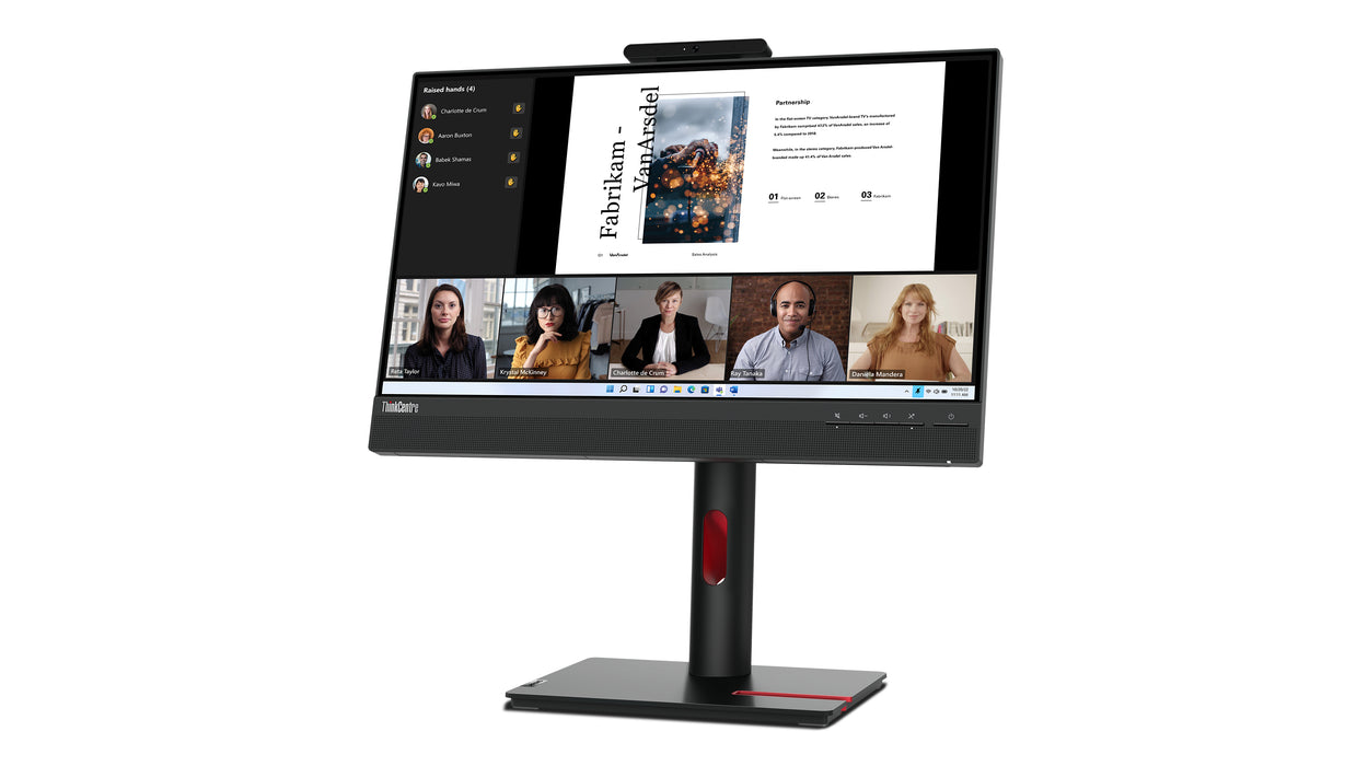 Lenovo ThinkCentre Tiny-In-One 22 Gen 5, 54.6 cm (21.5"), 1920 x 1080 pixels, Full HD, LED, 6 ms, Black