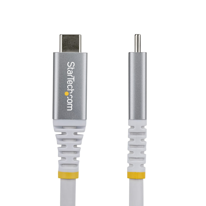 StarTech.com 3m (10ft) USB4 Cable, 20Gbps, USB-IF Certified USB-C Cable, 60W PD, 4K 120Hz DP 2.1, TPE Jacket, White USB-C Cord, 3 m, USB C, USB C, USB4 Gen 2x2, 20 Gbit/s, White