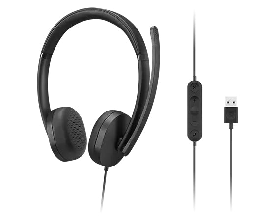 Lenovo 4XD1P83425, Wired, Calls/Music, 20 - 20000 Hz, 140 g, Headset, Black