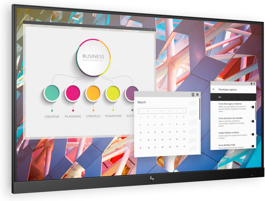 HP E24 G4 FHD No Stand Monitor, 60.5 cm (23.8"), 1920 x 1080 pixels, Full HD, 5 ms, Black, Silver