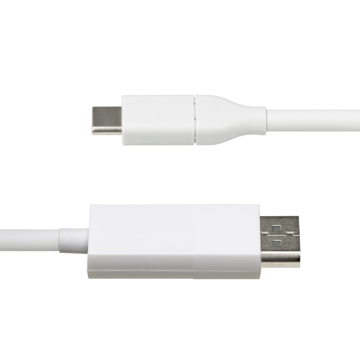 StarTech.com 6ft (2m) USB-C to DisplayPort 1.2 Cable, Bidirectional, 4K 60Hz, White Video Adapter Cord for Apple MacBook Pro / Air M1 M2 M3 M4, Mac Mini / Studio, Thunderbolt Compatible, 1.9 m, DisplayPort, USB Type-C, Male, Male, Straight