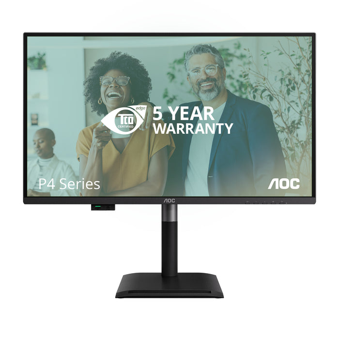 AOC Q27P4CV, 68.6 cm (27"), 2560 x 1440 pixels, Quad HD, LED, 4 ms, Black