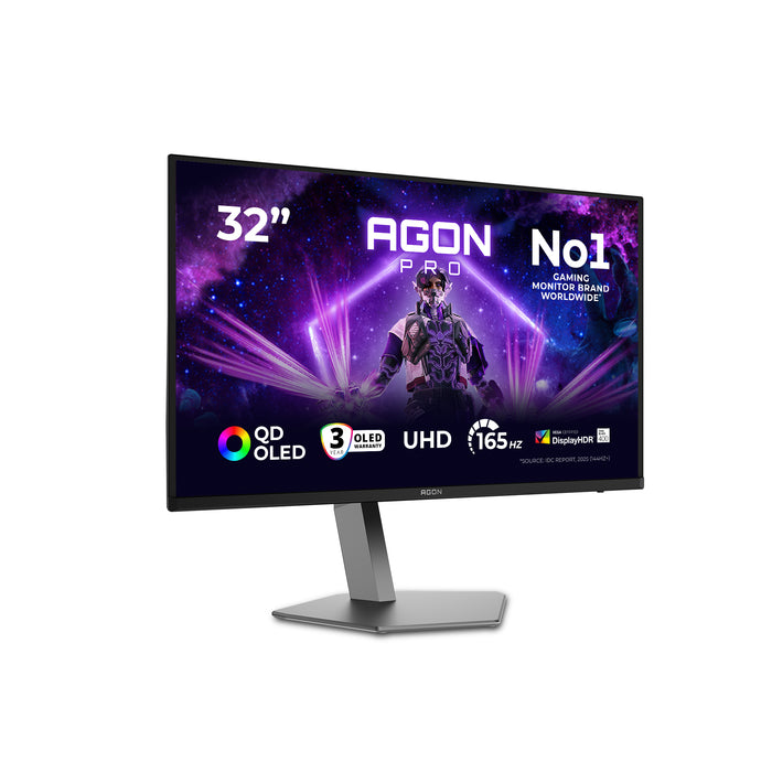 AOC AGON PRO AG326UD, 80 cm (31.5"), 3840 x 2160 pixels, 4K Ultra HD, QD-OLED, 0.03 ms, Black
