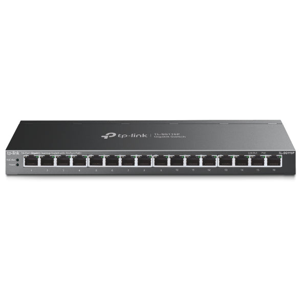 TP-Link 16-Port Gigabit Desktop Switch with 16-Port PoE+, Unmanaged, Gigabit Ethernet (10/100/1000), Full duplex, Power over Ethernet (PoE), Wall mountable